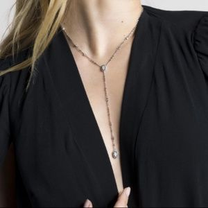 Claudia Lariat Necklace In Gold